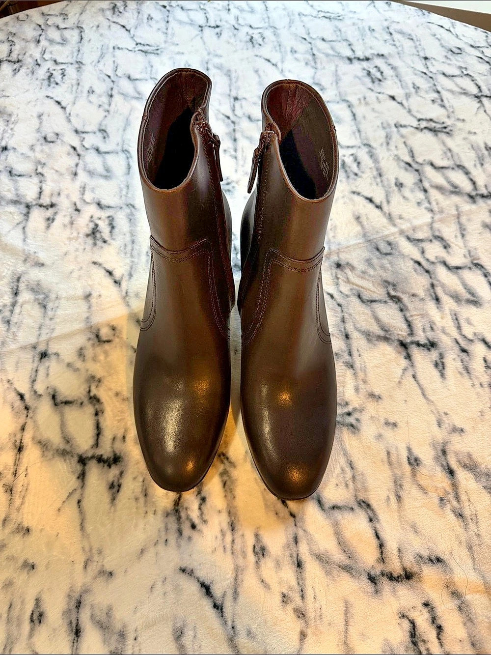 Cole Haan Leather Heeled Ankle Boots Brown US 8.5 B